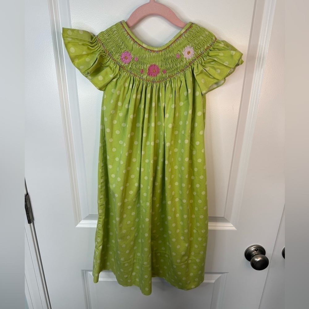 Marjorie’s Daughter Green Smocked Dress Size 4